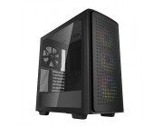 DEEPCOOL CK560 ATX Case, with Side-Window Tempered Glass Side, without PSU, Tool-less, Pre-Installed Fans: Front 3X120mm, Rear 1X140mm, 2xUSB3., 1xTypeC /Audio, Black
