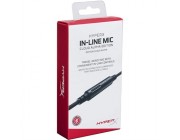 HYPERX In-Line Mic Cloud Alpha Edition, Compatible with Cloud Alpha, Single button for calls and media controls, Flexible Braided Cable