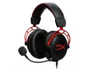 Headset  HyperX Cloud Alpha, Black/Red, Solid aluminium build, Microphone: detachable, Frequency response: 13Hz–27,000 Hz, Detachable headset cable length:1m+2m extension, Dual Chamber Drivers, 3.5 jack, Pure Hi-Fi capable, Braided cable