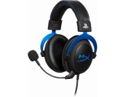 Headset  HyperX Cloud PS4, Black/Blue, Official PS4 licensed headset, Solid aluminium build, Microphone: detachable, Frequency response: 15Hz–25,000 Hz, Cable length:1m+2m extension, 3.5 jack, Pure Hi-Fi capable, Braided cable