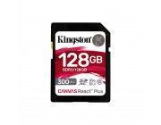 128GB SD Class10 UHS-II U3 (V90)  Kingston Canvas React Plus, Ultimate, Read: 300Mb/s, Write: 260Mb/s,  Capture 4K/8K Ultra-HD high-speed shots without dropping frames, Ultimate speeds to support professional camera use