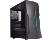 XILENCE  - X512.RGB -  Xilent Blade  ATX Case, with Side-Window, Tempered Glass Side, without PSU, A-RGB FAN control board, 1x120mm A -RGB fans pre-installed, A-RGB LED-lighting on the front panel, 2xUSB3.0, 1xUSB2.0, HD Audio (Microphone + Audio), Custom