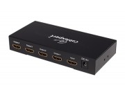 Splitter HDMI 4 ports - Cablexpert - DSP-4PH4-02, HDMI splitter, 4 ports, 1 input, 4 output HDMI receptacles, 19 pin (A), HDMI + HDCP v.1.4 (compatible with all HDMI versions)