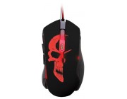 Gaming Mouse Qumo Axe, Optical, 1200-2400 dpi, 6 buttons, Soft Touch, 7 color backlight, USB
