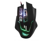 Gaming Mouse Qumo Red Alert, Optical, 1200-2400 dpi, 7 buttons, Soft Touch, 7 color backlight, USB
