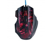 Gaming Mouse Qumo Fighter, Optical,1200-3200 dpi, 7 buttons, Soft Touch, 4 color backlight, USB
