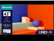 43 -  LED Смарт - Телевизор Hisense 43A6K, Real 4K, 3840x2160, VIDAA OS, Black
