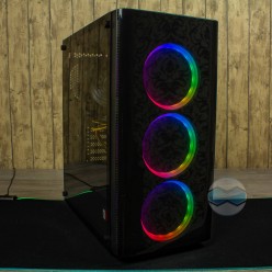 XILENCE XG115 | X502 ATX Case, with Side-Window, Tempered Glass Side, without PSU, A-RGB FAN control board, 3x120mm A -RGB fans pre-installed, 1xUSB3.0, 2xUSB2.0, HD Audio (Microphone + Audio), Custom Space for Logo, Black