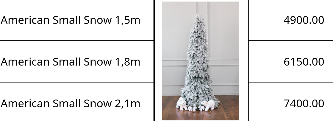 Искусственные ёлки American Small Snow | 1.5m — 1.8m — 2.1m |