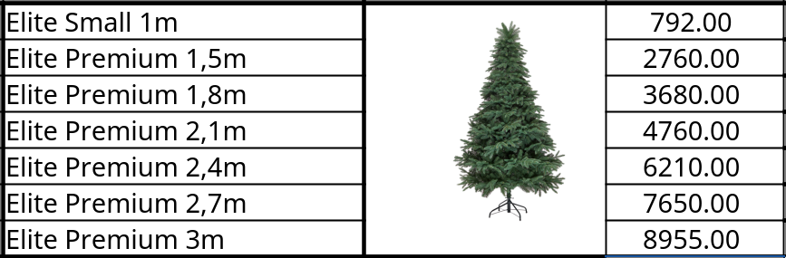 Искусственные ёлки Elit Premium | 1.5m — 1.8m — 2.1m — 2.4m — 2.7m — 3.0m |