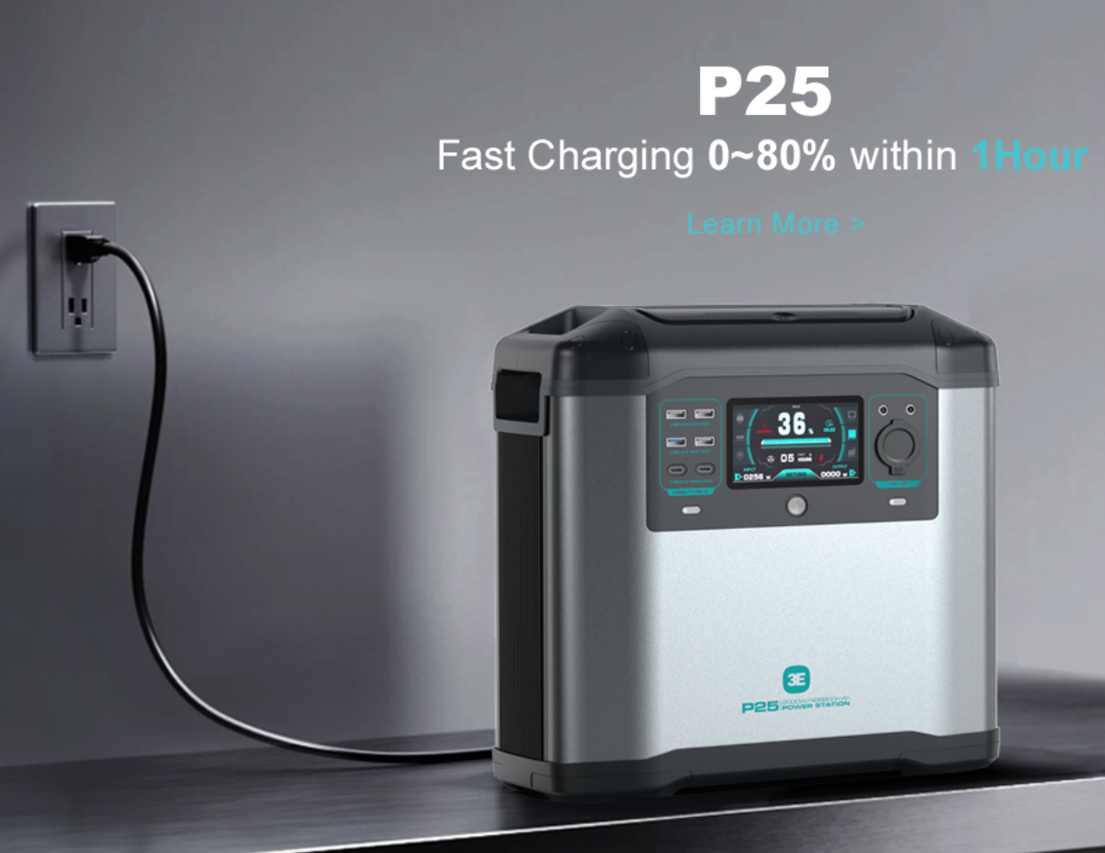Portable Power Station 3E P25 — 2000W / 1573Wh