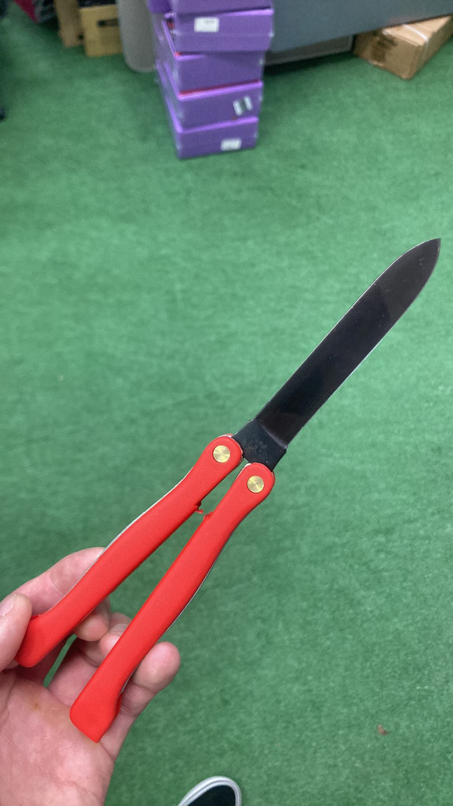 425 BR-1 FOX Steel 440 Black Blade red