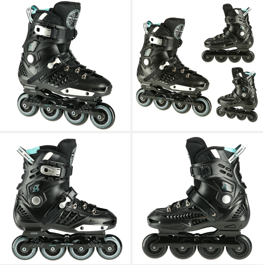 NA20001 Abisal BLACK SIZE 42 SLALOM IN-LINE SKATES NILS EXTREME