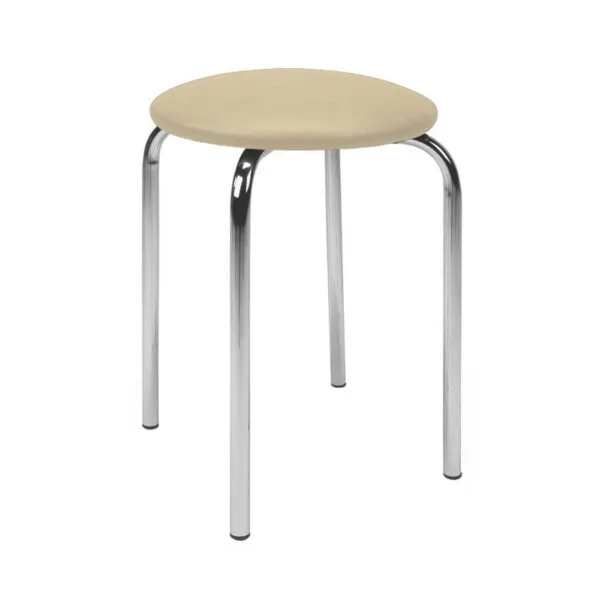Taburet Chico V-18 Beige Столик Chico V-18 Бежевый — современная и практичная мебель для офиса и кухни. Удобное экокожаное сиденье, прочная металлическая каркас, легкость в уходе и возможность штабелирования делают его идеальным решением для различных интерьеров.