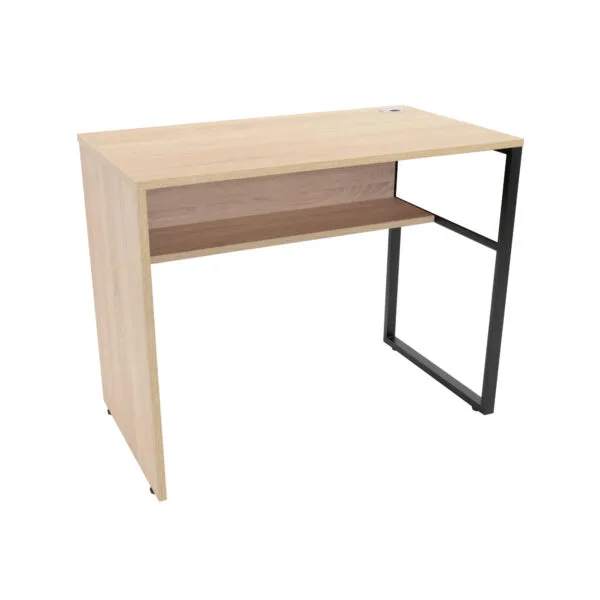 Masa Birou STUDY (90×50) Dreapta Sonoma/Black Descoperă masa de birou STUDY (90x50) Sonoma/Black, perfectă pentru birouri mici. Design practic, din PAL melaminat, ideală pentru laptop, cu poliță pentru depozitare. Transformă-ți spațiul de lucru într-un mediu confortabil și elegant!