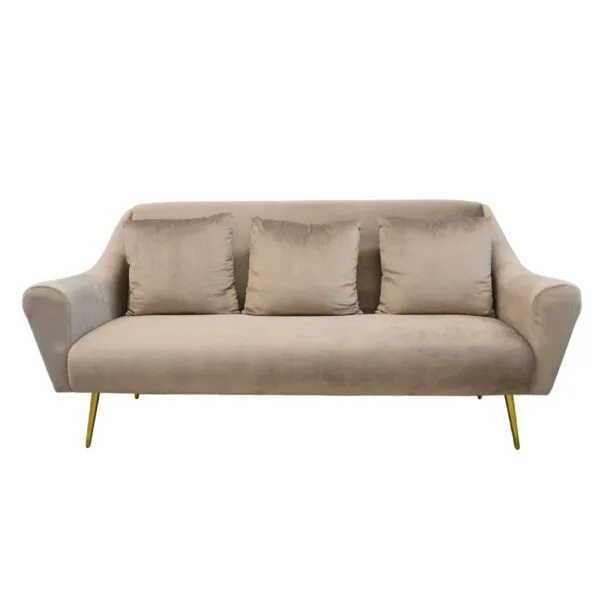 Диван GLORIOSA 3 Light Brown Диван GLORIOSA 3 в светло-коричневом цвете — это элегантный и роскошный предмет мебели для офиса или дома. С прочной конструкцией из фанеры и мягкой обивкой из бархата, он обеспечивает комфорт и стиль. Идеален для трех человек, добавляет изюминку в любой интерьер.