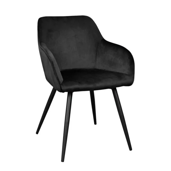 Scaun Airis Black HLR66+Black Legs Descoperiți confortul și eleganța scaunului Airis Black HLR66, perfect pentru bucătărie. Tapițat cu catifea moale și construit din materiale rezistente, acest scaun îmbină designul modern cu durabilitatea. Ideal pentru mese sau evenimente speciale!