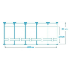 INTEX, CHEVRON PRISM FRAME PREMIUM POOL 488 x122 cm, 19156 L, cadru metalic