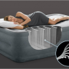 INTEX Надувная кровать «Velur Comfort-Plush» 152х203х56 см встр.нас. 220В, до 272 кг