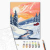 Pictură pe numere 40*50 cm (în cutie) – Armonie de iarnă.