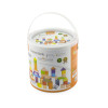Set cuburi colorate din lemn 50 buc