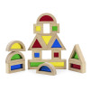 Constructor din lemn cu inserții transparente colorate din 16 elemente Constructor din lemn cu inserții transparente colorate din 16 elemente