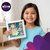 Tablou 3D pe numere din plastilină aerată Air Clay 15×15 cm – Câmp cu flori