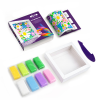 Tablou 3D pe numere din plastilină aerată Air Clay 15×15 cm – Câmp cu flori
