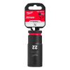Cheie tubulară de impact prelungită Milwaukee ShW 22 mm, 1/2" (4932480340) Cheie tubulară de impact prelungită Milwaukee ShW 22 mm, 1/2