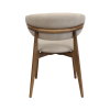 Scaun Roses Mustang Krem+Oak Legs