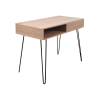 Masa Birou Hampton 100x48x76H Oak/Black Masa Birou Hampton 100x48x76H Oak/Black
