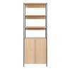 Raft Lanta L 63x41x176H Oak/Black Raft Lanta L 63x41x176H Oak/Black