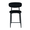 Scaun Bar Meridian Catifea Black (HLR66) + Black Legs Scaun Bar Meridian Catifea Black (HLR66) + Black Legs