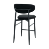 Scaun Bar Meridian Catifea Black (HLR66) + Black Legs Scaun Bar Meridian Catifea Black (HLR66) + Black Legs