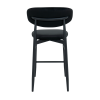 Scaun Bar Meridian Catifea Black (HLR66) + Black Legs Scaun Bar Meridian Catifea Black (HLR66) + Black Legs