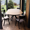 Раскладной стол NOVA Шпон Natural Wood+Black Legs 127/177/227xH75s Раскладной стол NOVA Шпон Natural Wood+Black Legs 127/177/227xH75s