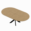 Раскладной стол NOVA Шпон Natural Wood+Black Legs 127/177/227xH75s Раскладной стол NOVA Шпон Natural Wood+Black Legs 127/177/227xH75s