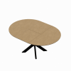 Раскладной стол NOVA Шпон Natural Wood+Black Legs 127/177/227xH75s Раскладной стол NOVA Шпон Natural Wood+Black Legs 127/177/227xH75s