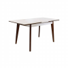 Раскладной стол MG-A05 White Glass+Brown Legs 120/150×75 Раскладной стол MG-A05 White Glass+Brown Legs 120/150×75