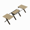 Cтол Раздвижной Madrid Natural Wood+Black Legs