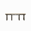 Cтол Раздвижной Madrid Natural Wood+Black Legs