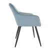 Scaun Iris Light Blue HLR61+Black Legs
