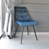 Стул Capella Catifea Blue HLR 63+Black Legs