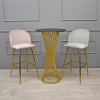 Scaun Bar Maya Pink Catifea