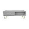 Masuta Cafea Cu 2 Sertare Mia Grey/Gold Masuta Cafea Cu 2 Sertare Mia Grey/Gold