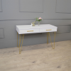 Consola Mia cu sertar White/Gold Consola Mia cu sertar White/Gold