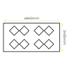 Sistem de iluminat modular LumiON LO-6 (484,5×243,5 cm) Lumina Alb Sistem de iluminat modular LumiON LO-6 (484,5×243,5 cm) Lumina Alb