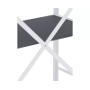 Raft metalic Nex Loft 900x800x400 mm, 3 rafturi, PAL, White/ Anthracite