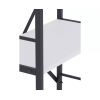 Стеллаж Nex Loft 900x800x400 мм, 3 полки, ЛДСП, Антрацит / Белоснежный Стеллаж Nex Loft 900x800x400 мм, 3 полки, ЛДСП, Антрацит / Белоснежный