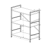Raft metalic Nex Loft 900x800x400 mm, 3 rafturi, PAL, Anthracite/ Anthracite